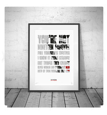 ❤ The Courteeners ❤ A choice of 20 song lyric poster art limited edition prints