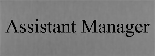 Assistant manager wall - assistant,