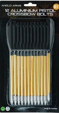 6.5" ALLOY GOLD PISTOL CROSSBOW BOLTS PACK 12, 24 ,36pc