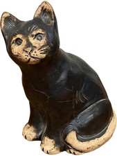 Vintage Cat Figurine Black