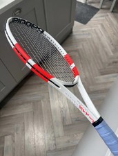 New Strung Babolat Pure Strike 100 16x20 Grip 3 with Tourna tac overgrip 