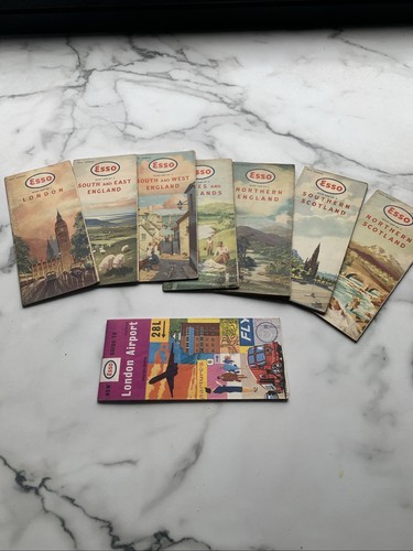 Vintage 1960s esso road - road, maps
