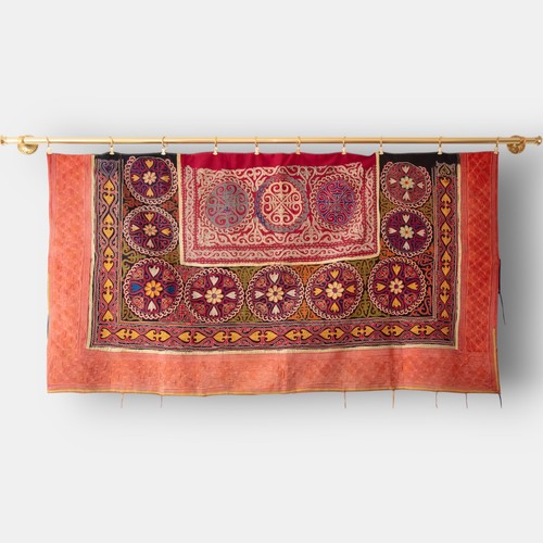 Vintage kazakh embroidery yurt - vintage,