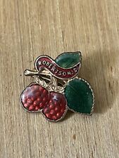 1950s ROBERTSONS RASPBERRY FRUIT RARE MILLER  BACK PIN BADGE