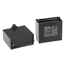 CBB61 Run Capacitor 450V AC 15uF 50/60Hz 2 Pin Black for Air Conditioner