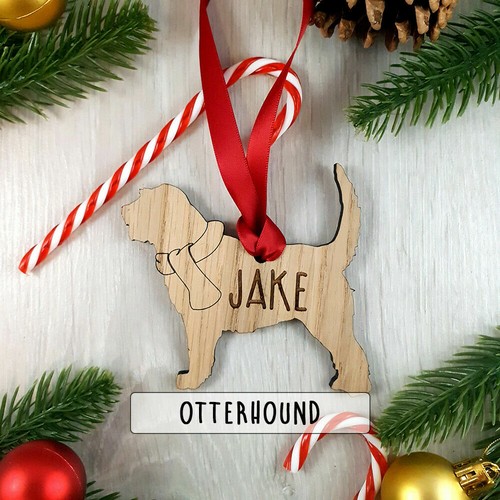 Personalised dog wooden oak - dog,