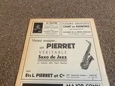 JBF71 ADVERT 5X8 PIERRET SAXO DE JAZZ SAXOPHONE