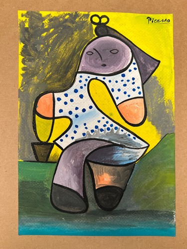 Pablo picasso drawing paper - on,