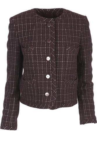 Chanel maroon 2002 wool jacket - chanel,