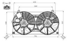 Radiator fan Double Fan 47943
