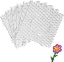 6Pcs Hama Beads Pegboard Set - Large Square Clear Bead Boards for Craft 