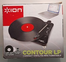 Ion Contour Lp Compact Vinyl To MP3 Turntable Music - In Original Box
