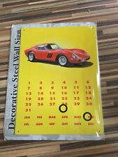 Metal Advertising Sign Car Ferrari Magnetic Calendar