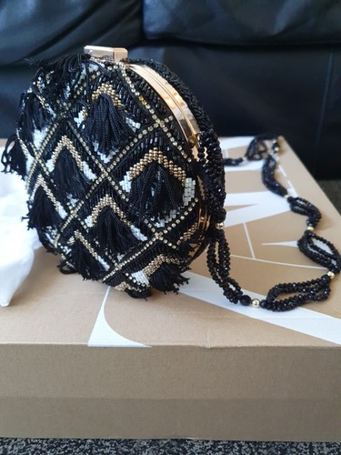 Zara beaded box bag - zara, black
