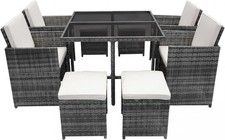 8 Seater Rattan Garden Dining