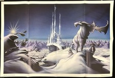 2x Rodney Matthews VINTAGE MINERVA POSTERS 1980s Mirador + Breaking Seals ATHENA