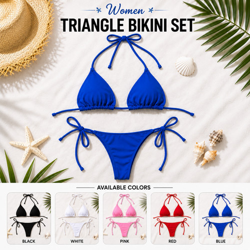 Women triangle bikini set - bikini,