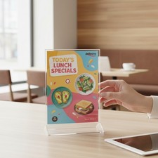 A4 Acrylic Menu Holder Counter
