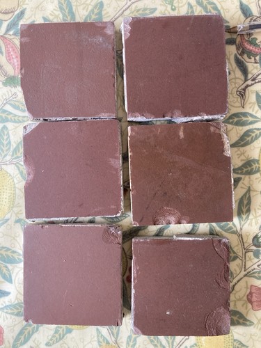 Victorian brown square tiles - brown,