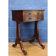 Regency mahogany workbox or - regency,
