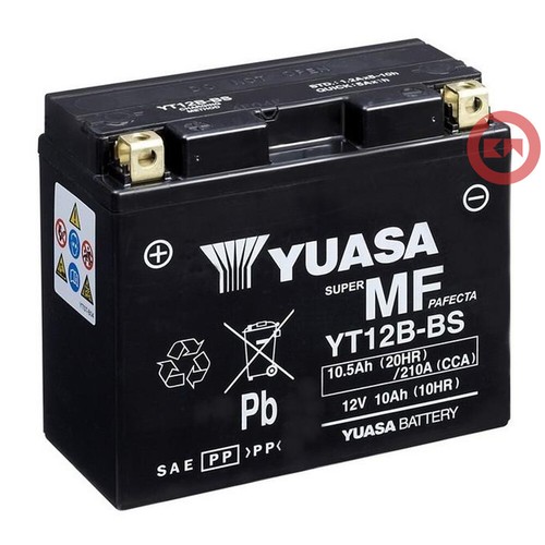 Yuasa yt12b 12v 10ah sealed - 12v,