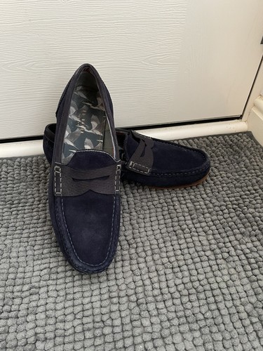 Ted baker navy blue suede - blue,