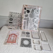 Stamps By Me Christmas Clear Stamp Set  job lot including acrylic blocks 