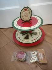 2 Tier Christmas Cake Stand