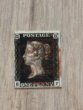 GB 1840 Used Penny Black Stamp