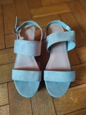 Papaya Matalan Wedge Sandals Light Grey Neutral Size 5 EU38