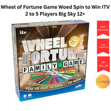 Wheel of Fortune Family Game Word Spin to Win ITV 2 to 5 Players Big Sky 12+.