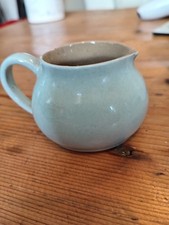 Dee Cee Stoneware Green Blue Vintage Teeny Tiny Mini Jug Made In England