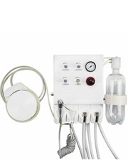 Hanging WallPortable Dental Turbine Unit Plastic Shell 4 Holder +Suction Syringe