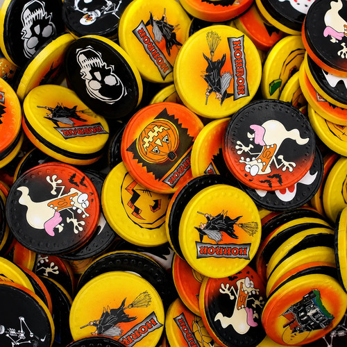 Halloween milk chocolate coins - halloween,