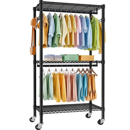 Double clothes rail - rail, heavy