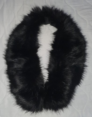 Womens black faux fur scarf - womens,