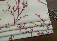 LAURA ASHLEY  PUSSY WILLOW CRANBERRY ROMAN BLIND - MTM  - Max. width 80cm