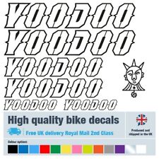 Voodoo outline bike labels / decals, 5+ years external quality (22 pack)