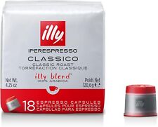 illy Classico Espresso Coffee Capsules, Medium Roast 6 x 18 Capsules