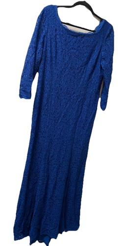 Adrianna papell blue lace gown - blue,