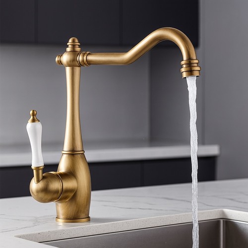 Vintage brass single lever - brass,