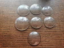 Pocket Watch Bullseye Crystals X 7, Glass Crystals, Various Sizes #O835