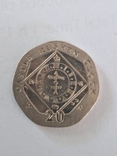 2008 Isle of Man "Castle Rushen Clock" 20p Coin