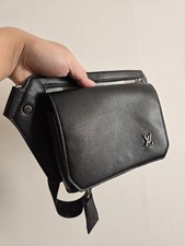 Men's Genuine Leather Waist Bag Crossbody Fanny Pack Multi-pocket Belt Bag