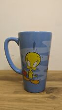 Tweety Pie Large Blue Coffee Cup Mug Warner Brothers Vintage Tall Looney Tunes