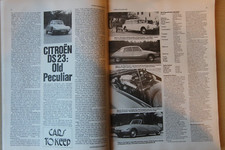 Original OLD MOTOR 1979 magazine article: CITROEN DS 23, Cars to Keep