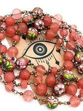 Vintage Pink Glass Bead