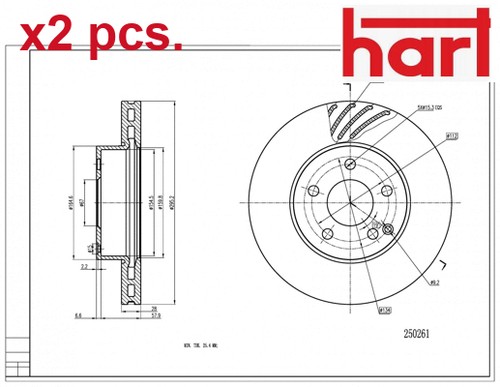 Pcs front brake disc - brake, set