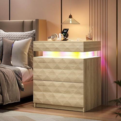 Led bedside table with - led,