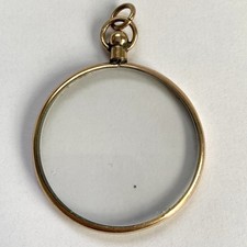Antique Rolled Gold Double Sided Photo Locket 35mm Diameter Edwardian Round 7.6g